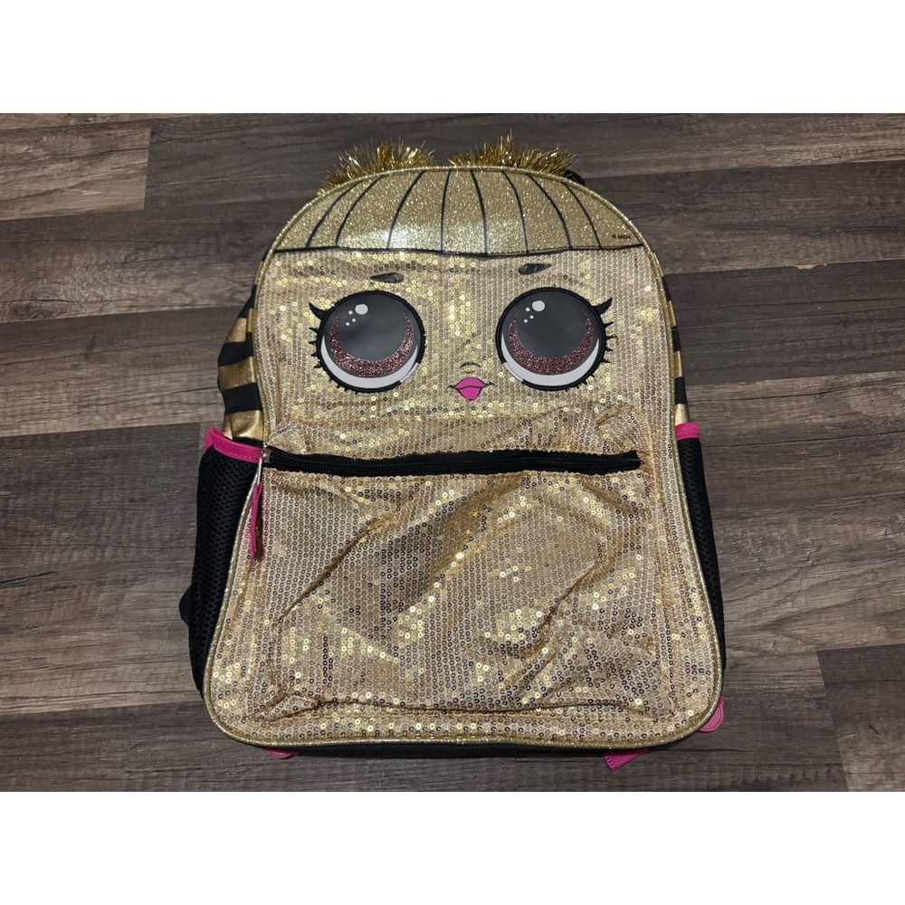 LOL Dolls Book bag Backpack Queen Bee Shiny‎ Gold Sequins